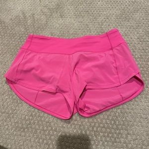 Lululemon SONIC PINK Speed Up Shorts